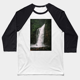 Franklin Falls PNW Waterfall Baseball T-Shirt